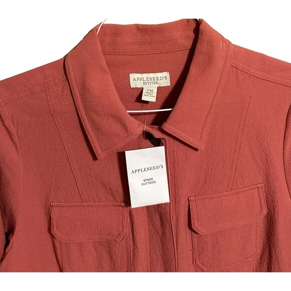 Fall Jacket Appleseeds Women's Blazer Button Front Pockets Size PM Petite M NEW - Picture 6 of 6